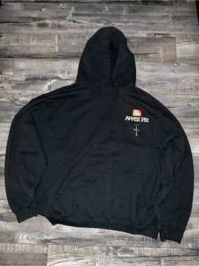 Cactus Jack by Travis Scott Black 'Apple Pie' Hoodie with Small Chest Graphic